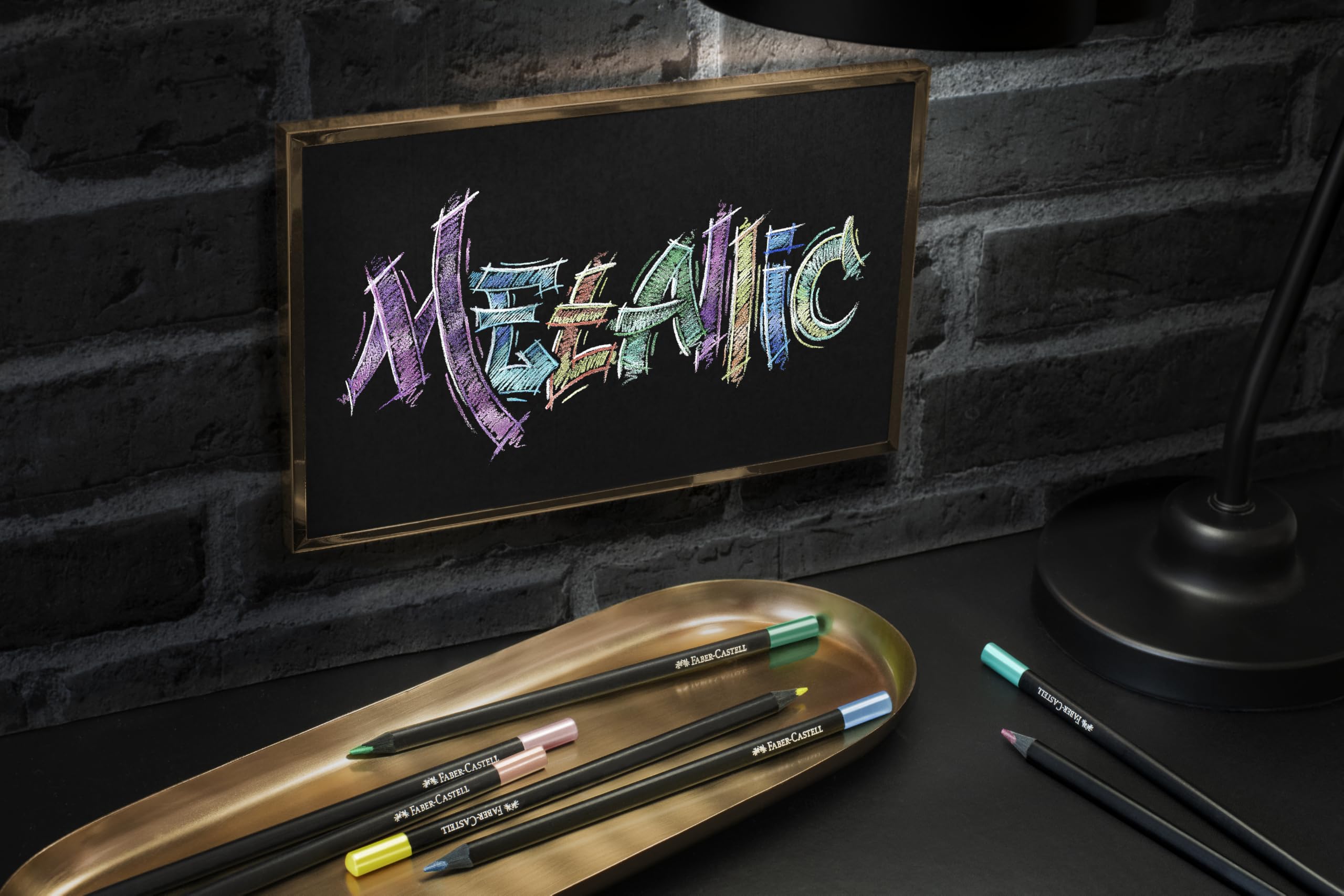 Amazon | Faber-Castell ブラックエディション メタリック色鉛筆:12本